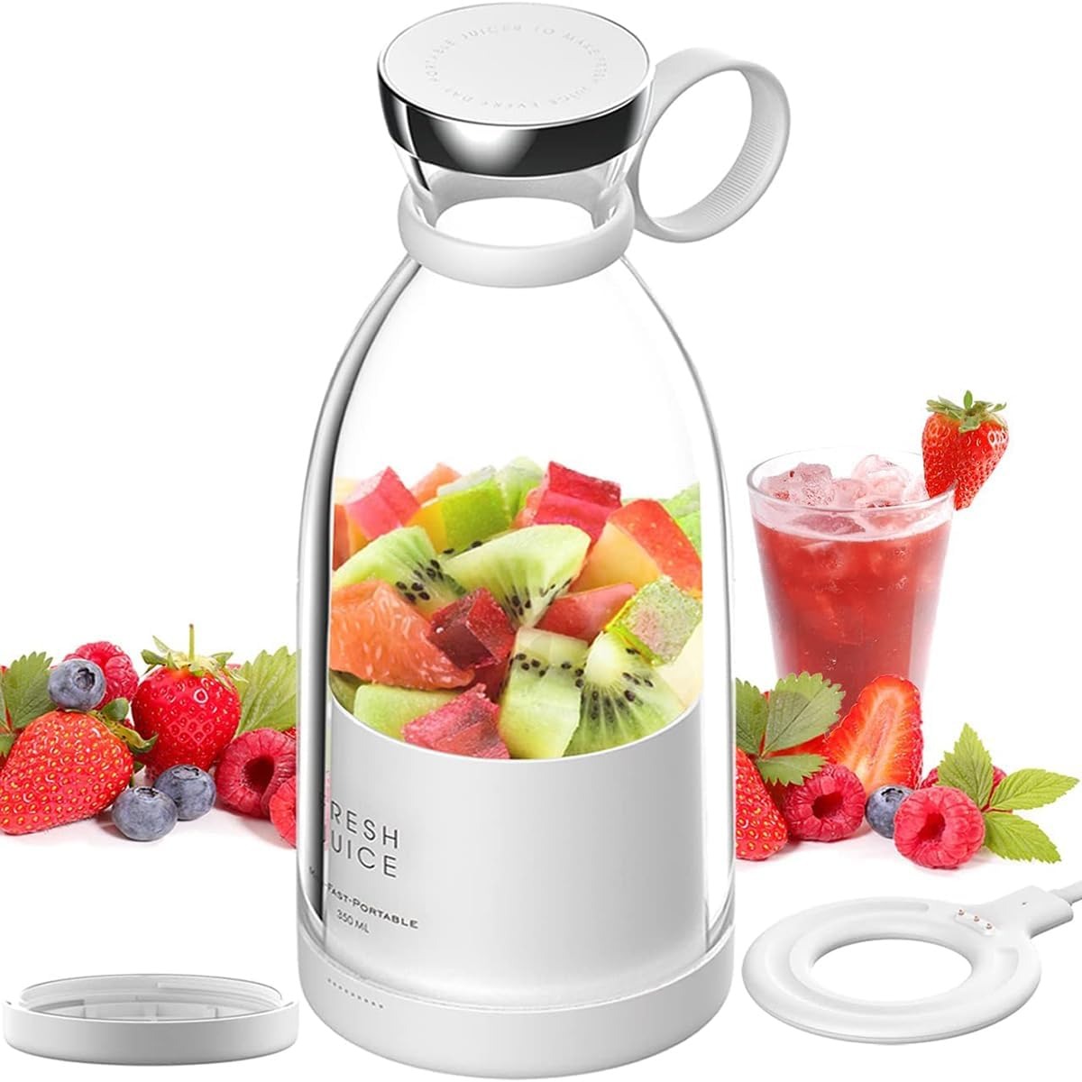 Portable Juicer Blender - 350ml Wireless Electric for Fresh Juice