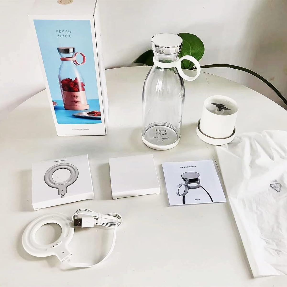 Portable Juicer Blender - 350ml Wireless Electric for Fresh Juice