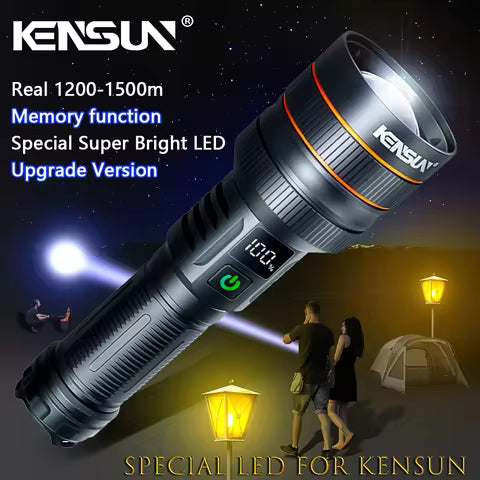 Ultra Bright LED Flashlight Powerful Tactical Torch 15000mah
