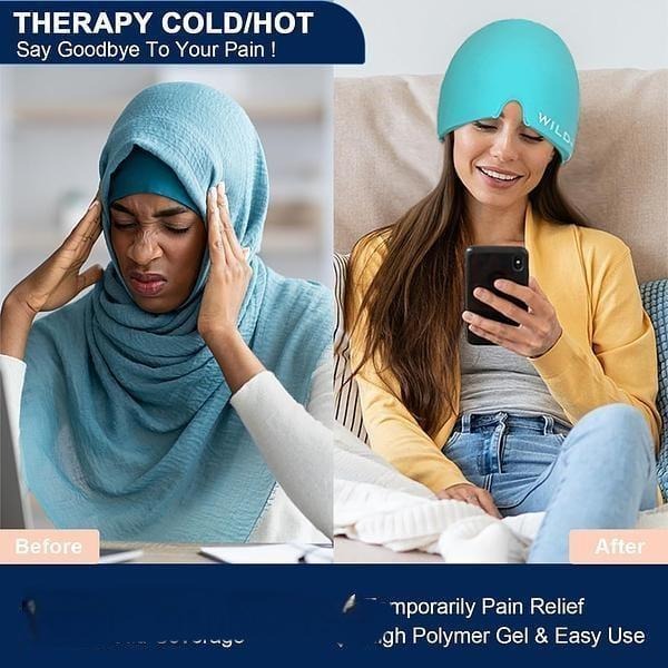 1 Pc Blue Silicone Headache Relief Patch - Durable and User-Friendly Solution