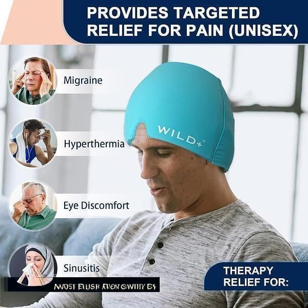 1 Pc Blue Silicone Headache Relief Patch - Durable and User-Friendly Solution