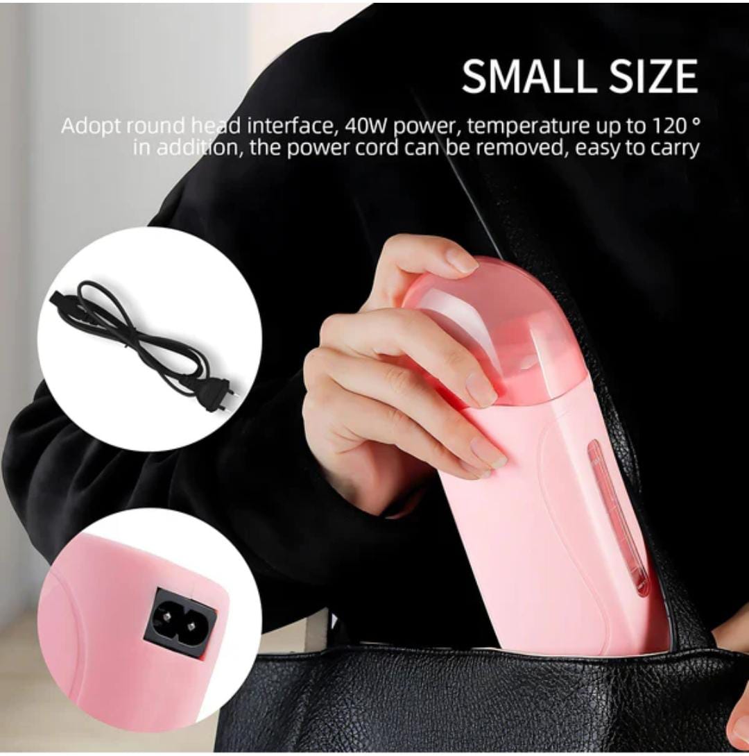 3-in-1 Depilatory Wax Heater & Roll-On Epilator – Full-Body Hair Removal