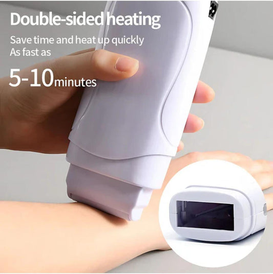 3-in-1 Depilatory Wax Heater & Roll-On Epilator – Full-Body Hair Removal